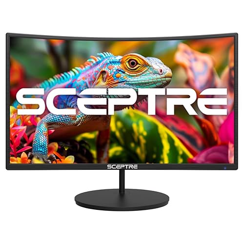 New! Sceptre Curved 27-inch Gaming Monitor 100Hz 1080p R1500 98% sRGB HDMI x2 VGA Build-in Speakers, VESA Wall Mount Machine Black 2026 (C275W-1920RN Series) - 27" Curved Gaming 2025