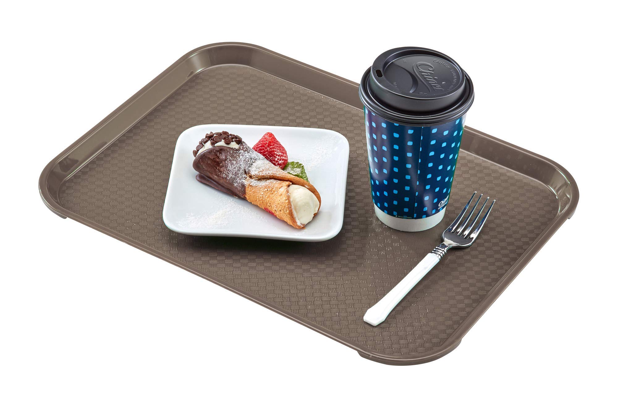 Plateaux de restauration rapide Cambro 1418FF-104 rectangulaires en plastique pour plateaux repas