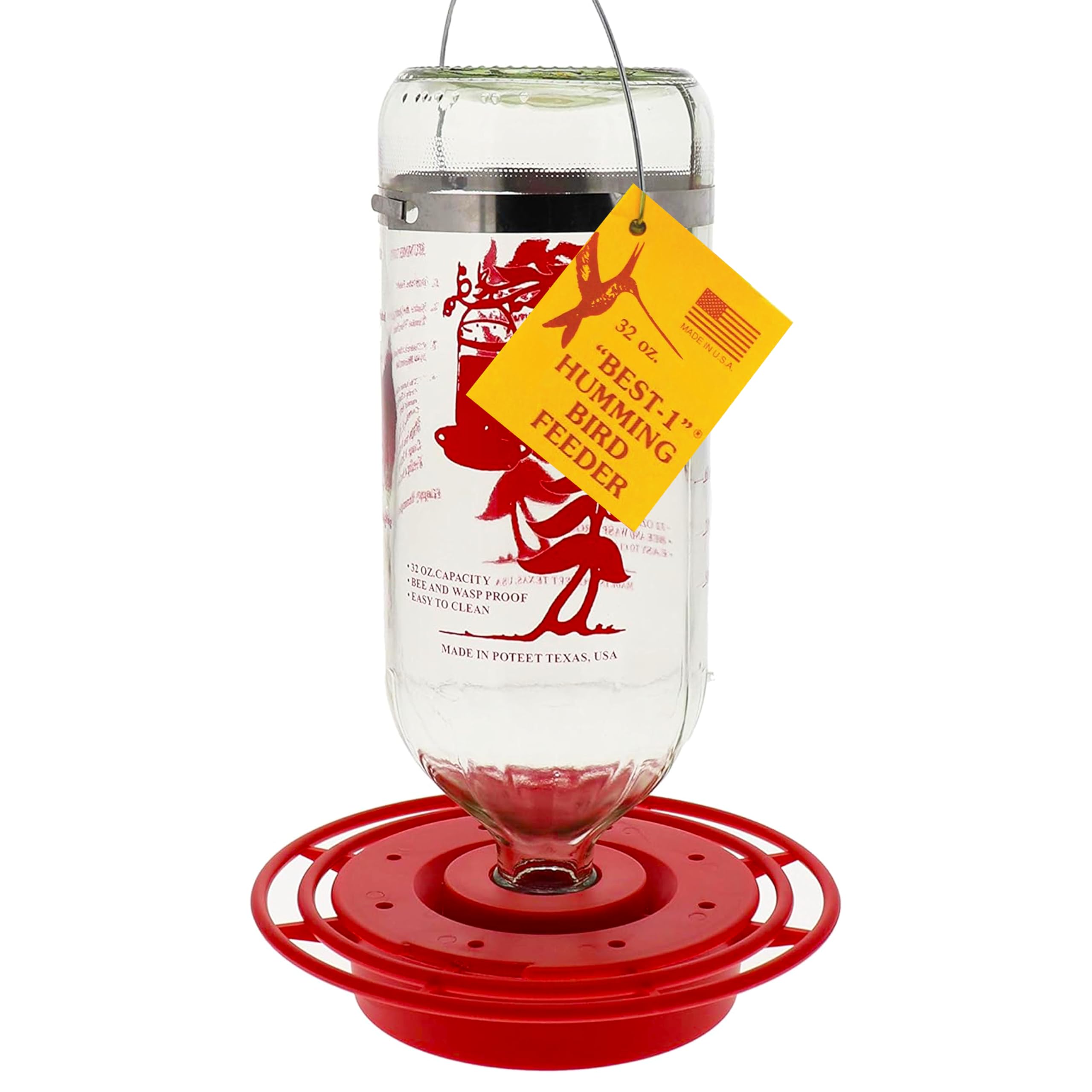 Birds Choice Best-1 32oz. Hummingbird Feeder, Clear (BEST32OZ)