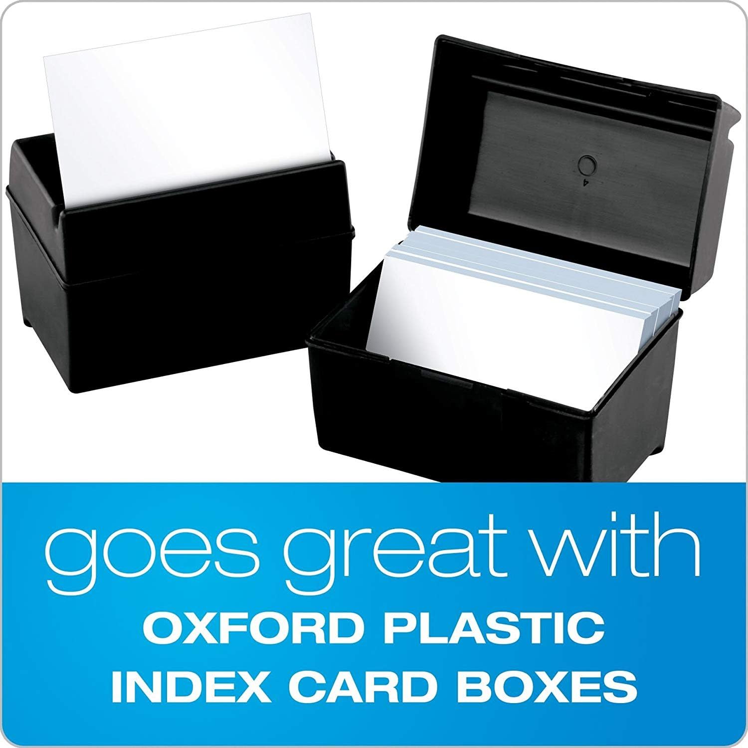 Oxford Blank Index Cards, 4" x 6", White (2 Pack)