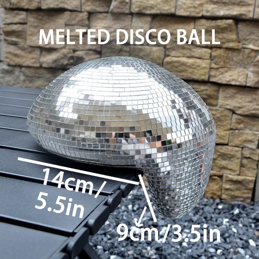 Boule Disco Miroir Verre Fondu Déco Bar Insolite et Brillante