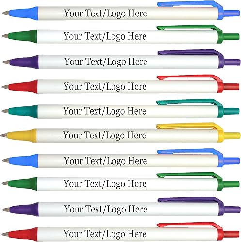 Miniatura 10 de Bolígrafos personalizados con tu logotipo o texto personalizado, paquete de 300 unidades a granel para negocios, fiestas y eventos, bolígrafos