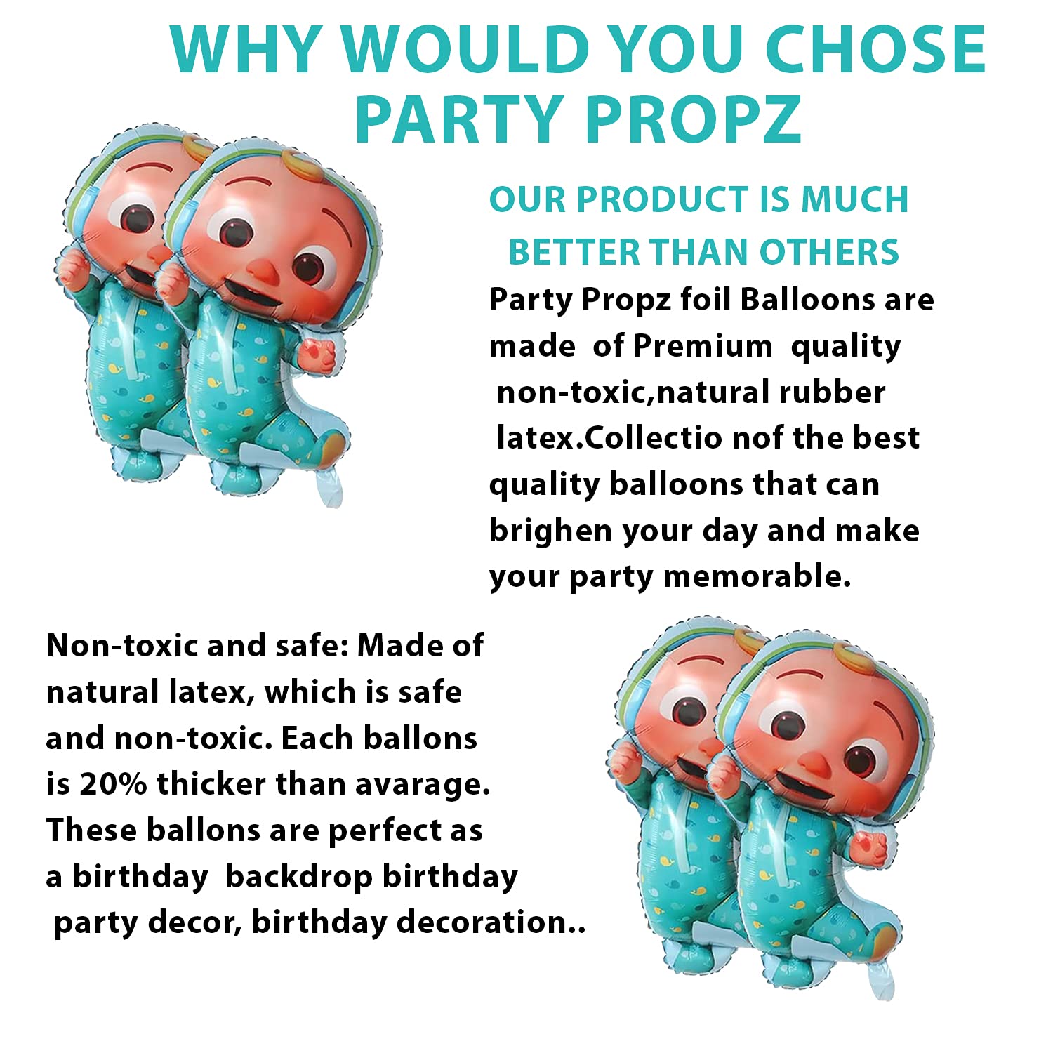 Party Propz Theme Birthday Decorations Combo 6Pcs