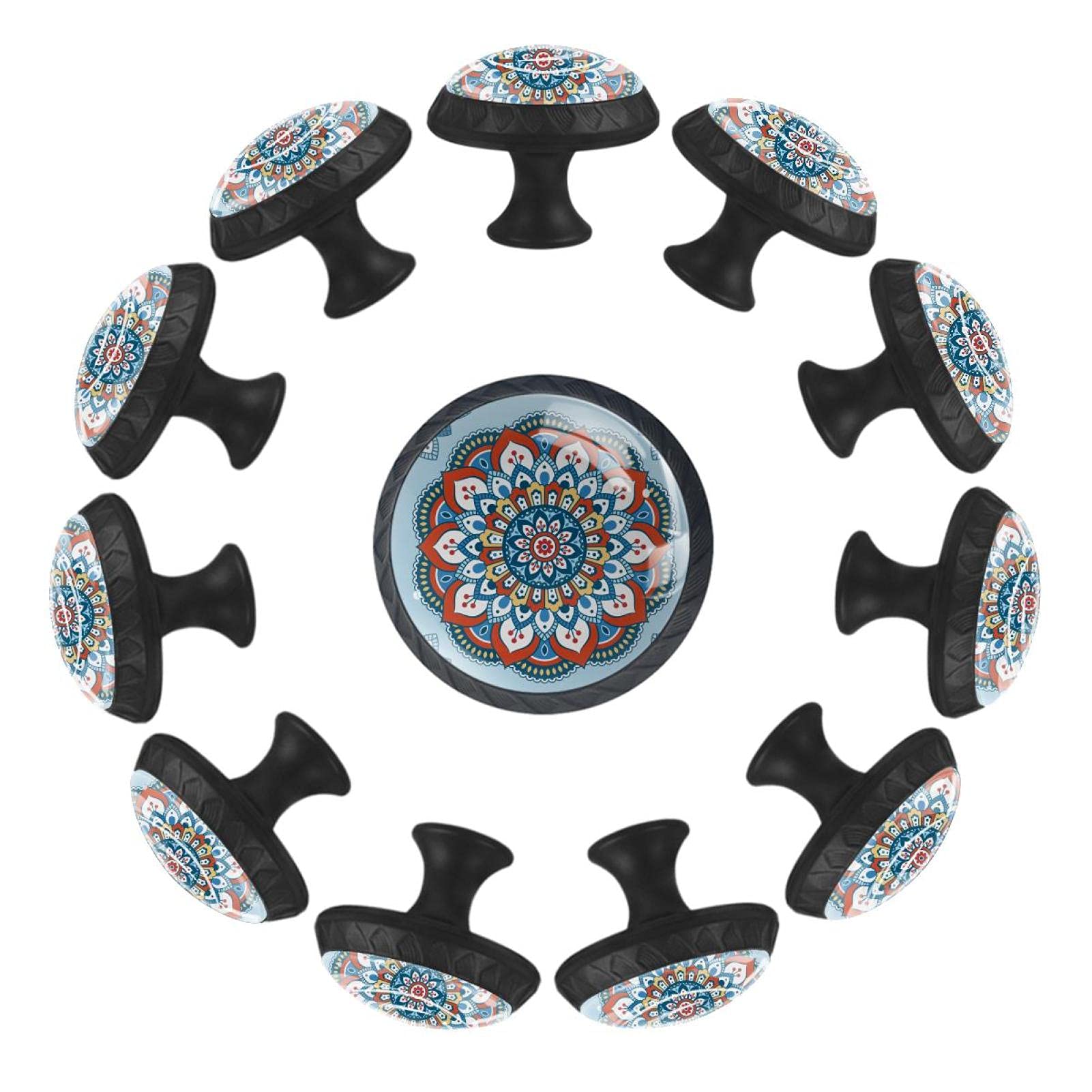 Boutons de tiroir ronds mandalas pour décorer la salle de jeux et la commode