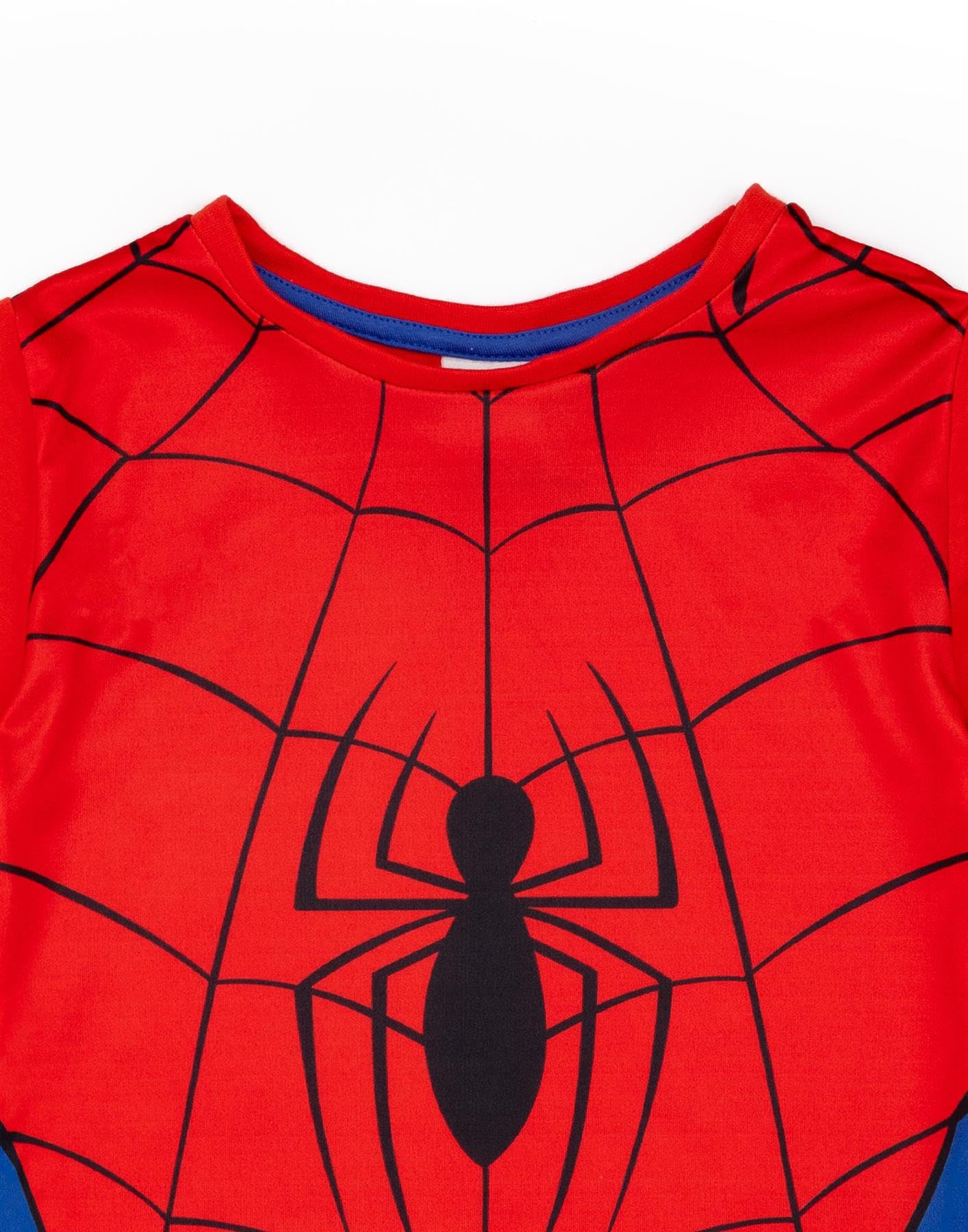 Marvel Spiderman Conjunto de Pijama para Niño Azul y Rojo | Kids Spiderman Spider Suit Camiseta y Shorts Cortos PJs | Diseño de Aventuras de Lanzamiento de telarañas | Mercancía Oficial