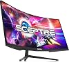 Monitor curvo ultrapanorámico Sceptre 34 pulgadas WQHD (3440 × 1440), R1500, hasta 180Hz/165Hz, DisplayPort x2, 99% sRGB, 1ms, bocinas integradas, negro, 2025 (C345B-QUT168) | resolución 3440 x 1440, expande tu rendimiento y productividad, DisplayPort x2, hasta 180Hz/165Hz, Quad HD 165Hz 1