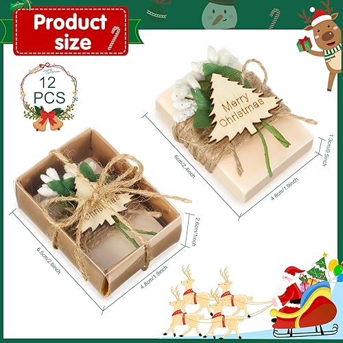 Vista 9 de Hoolerry Jabón perfumado hecho a mano para Navidad, jabones hechos a mano, barras de jabón hechas a mano, decoraciones de Navidad para relleno