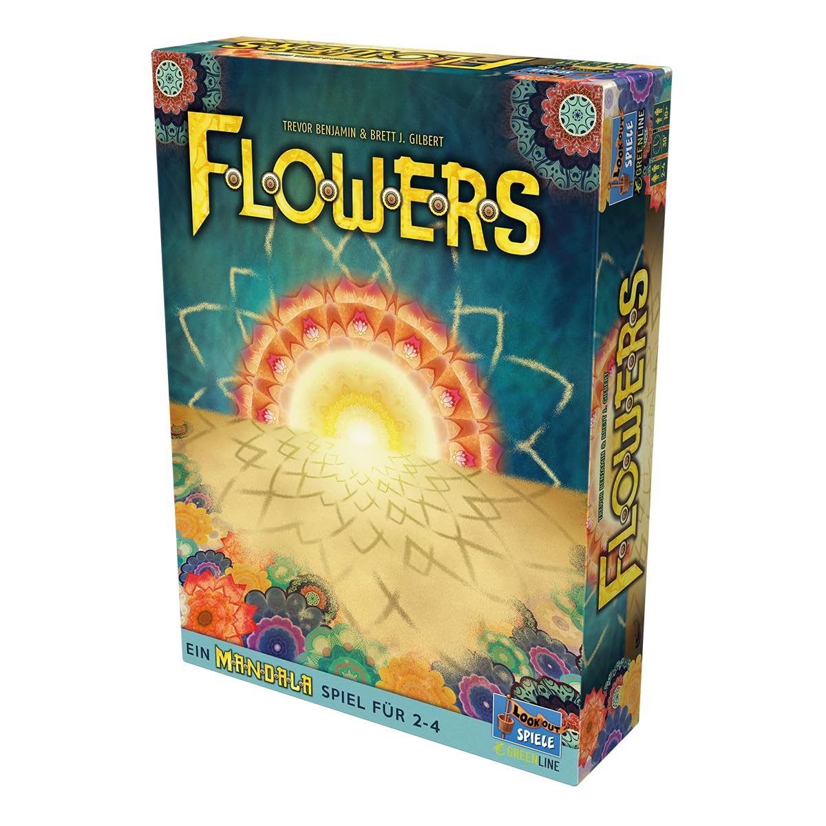 Lookout, Flowers: gra mandala, gra rodzinna, gra karciana, dla 2-4 graczy, od 10 lat, 30 minut, niemiecki
