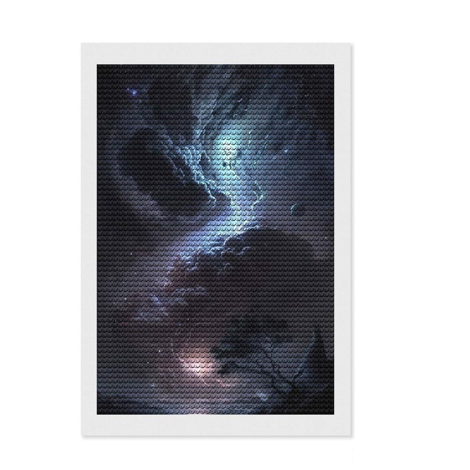 Junmoney Cosmos Universe 6 Full Drill Diamond Painting Kit 8"x12", for Adults, Living Room Decor, Enjoyable At-Home Hobby, Gift Idea