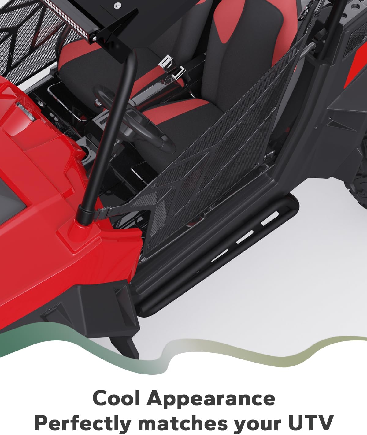 NIXFACE Rock Sliders Nerf Bars Tree Kickers for 2008-2014 Polaris RZR 570/800 / 800 S
