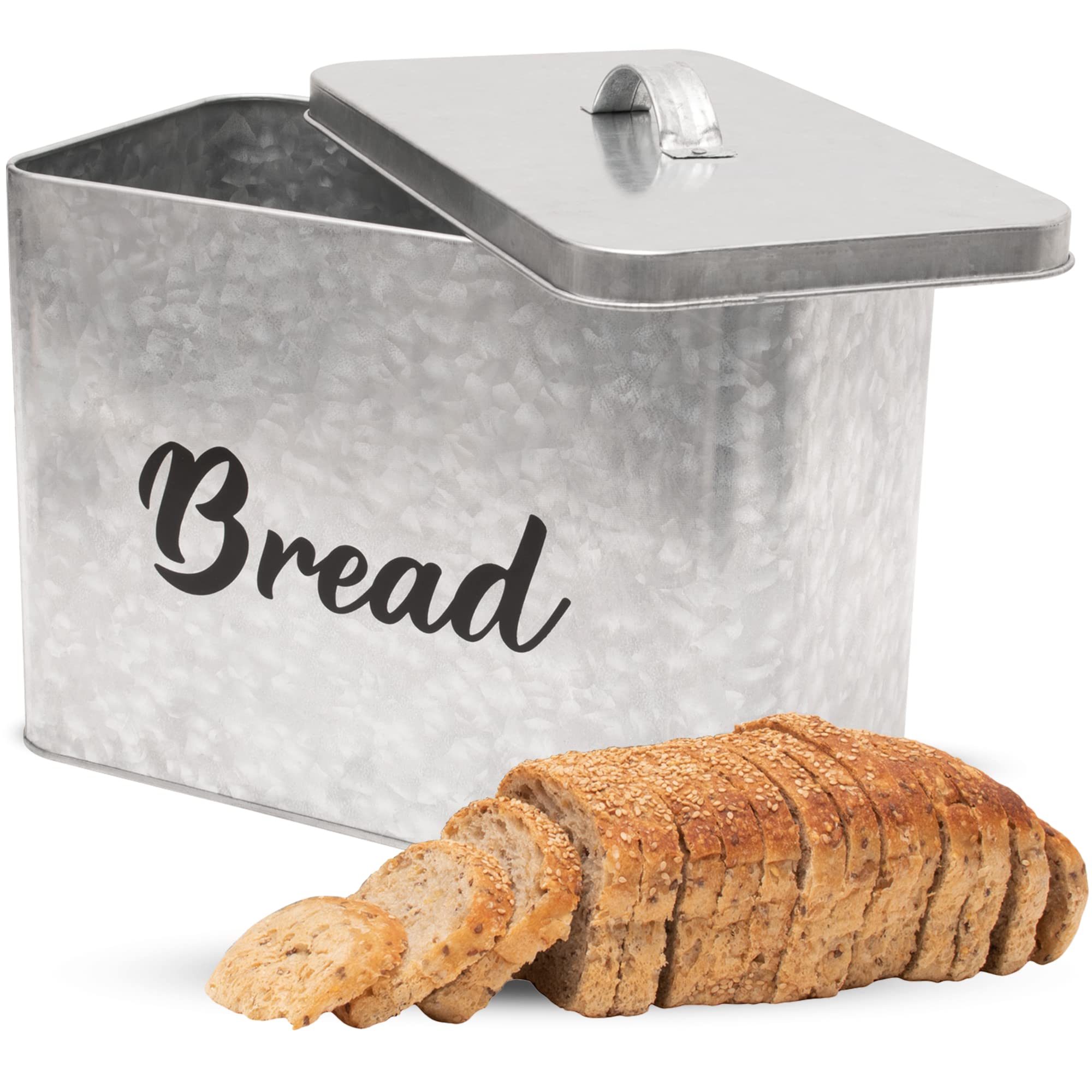 Farmhouse Bread Box for Kitchen Countertop by Saratoga Home Extra