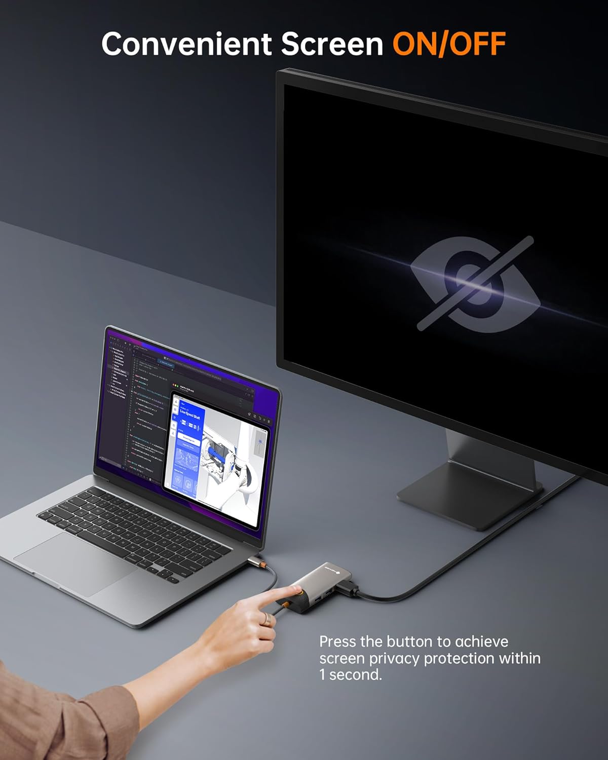 NOVOO USB C Hub Ethernet 4K@60 USB C HDMI Adapter Multiport Type C Adapter, 100W PD, 5Gbps USB-A/C Data Ports Docking Station Compatible for MacBook/iPhone/Dell/HP/Surface - Image 4