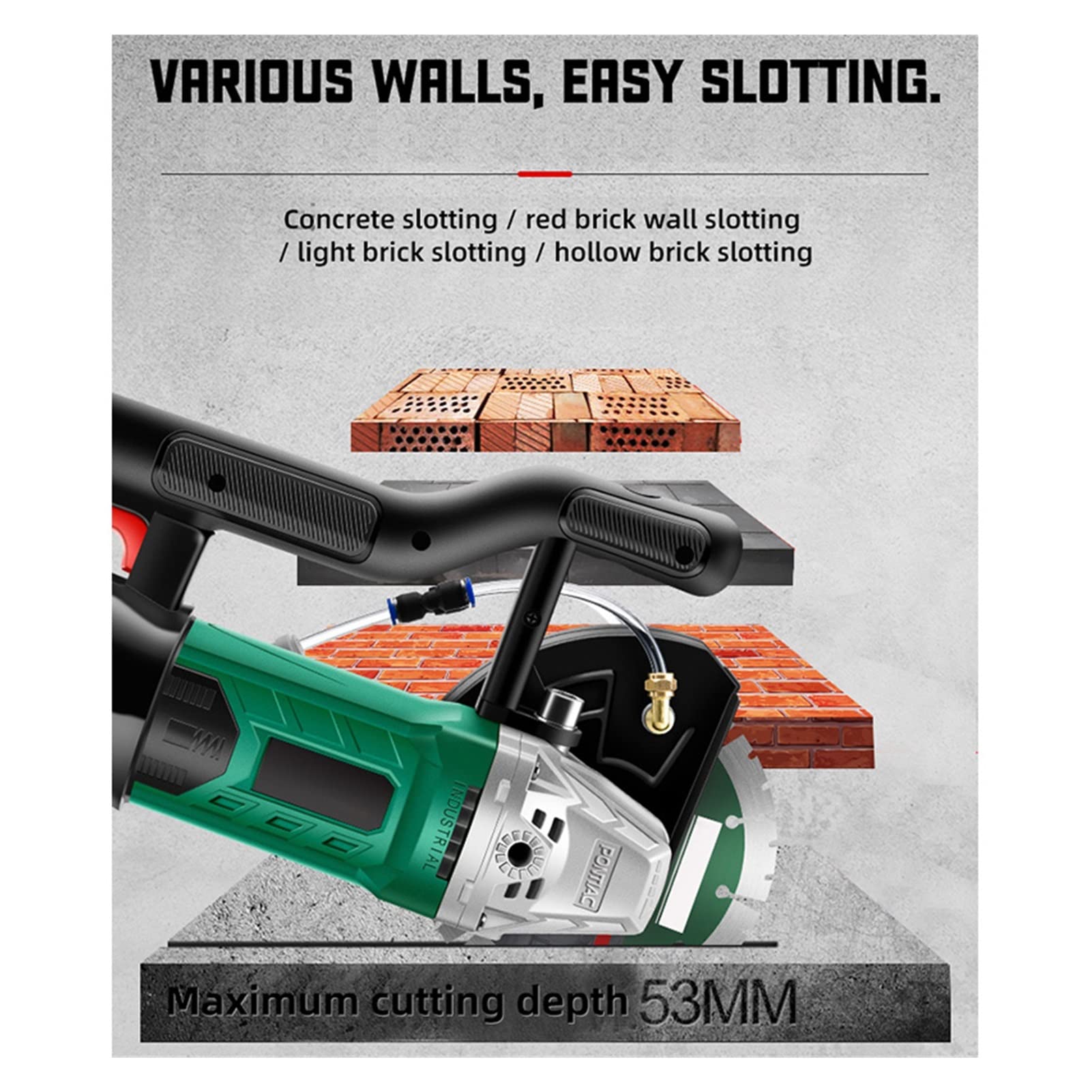 Automat ścienny, Elektryczna ściana Groove Maszyna do cięcia Dust-Wall Wall Trunking Maszyna do czyszczenia ściennych maszyna do cięcia betonu(With 1pc blade)