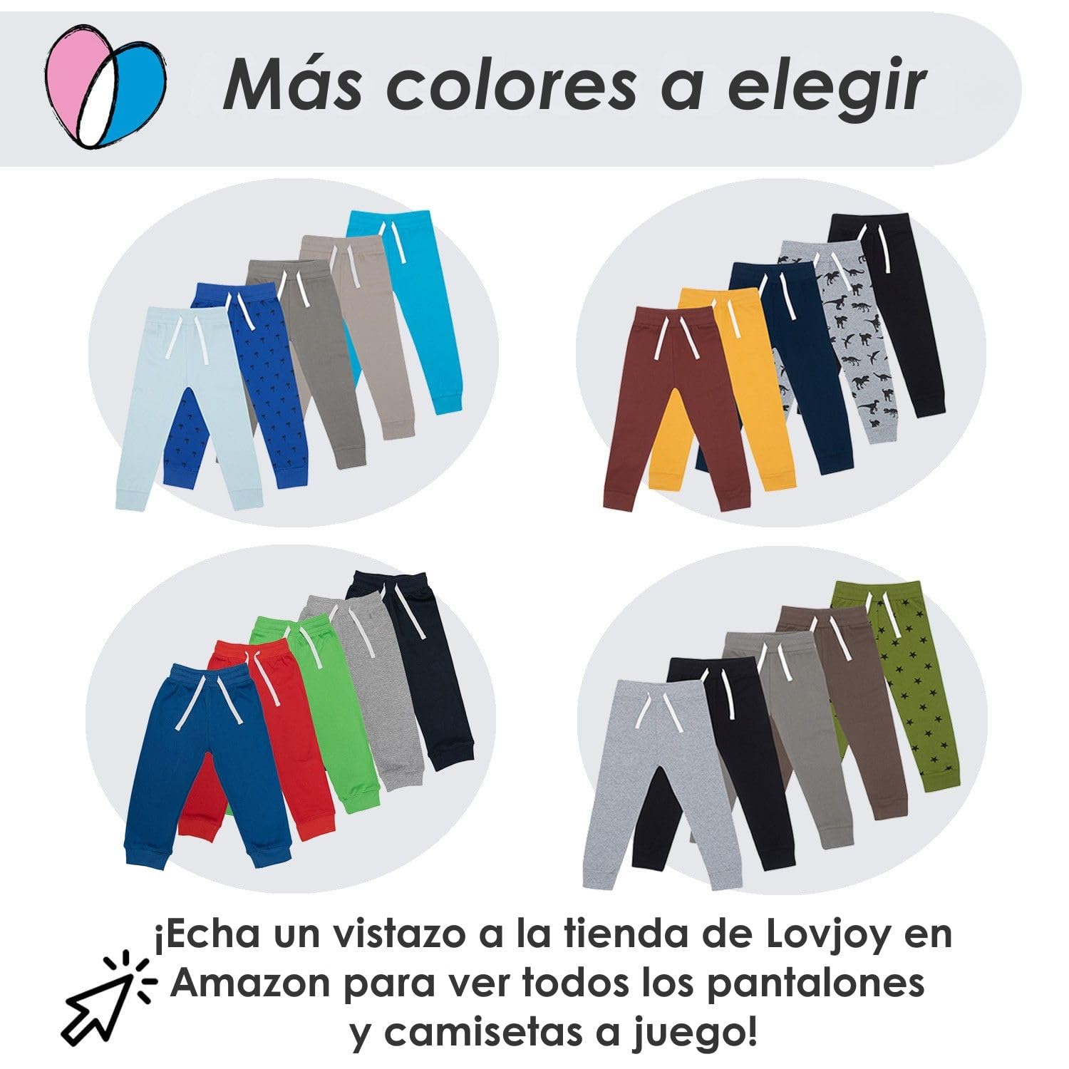 Lovjoy Pantalones Jogger bebés niñas/Pantalones Informales / 100% algodón, Suaves y cómodos