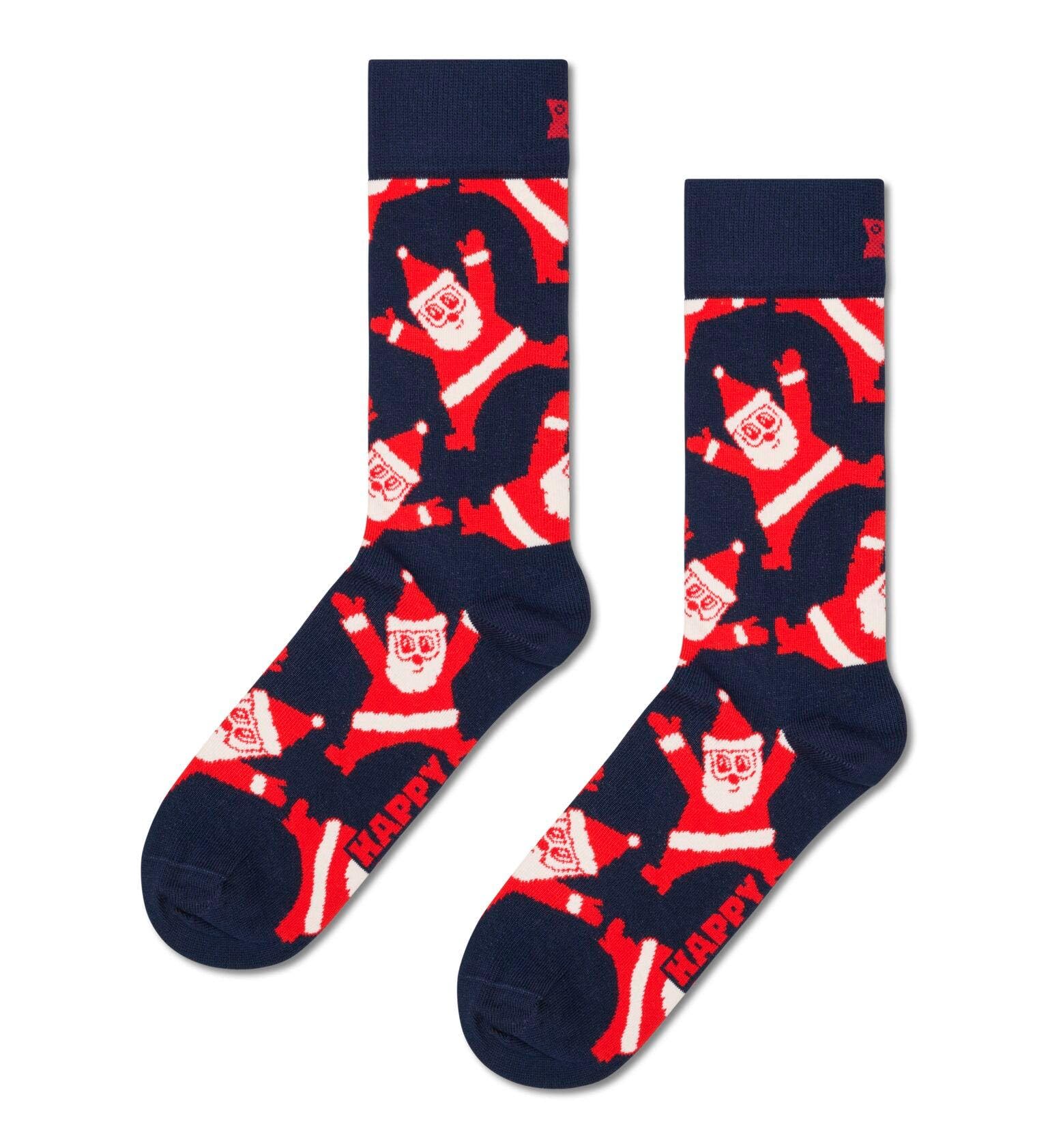 Happy Socks Santa Sock, Navy, 41-46