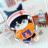 Vista 3 de CALEMBOU Juego de ropa de peluche de 7.9 in, lindos peluches de anime, 5 piezas, ropa de muñeca de algodón Kpop para muñecas de disfraces suaves