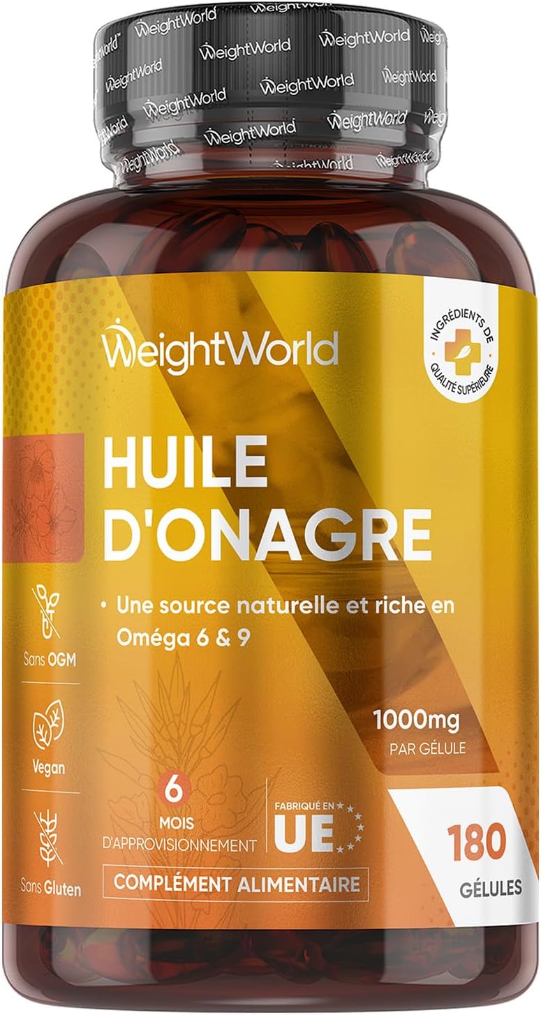 Cold-Pressed Evening Primrose Oil 1000mg – 180 Vegan Multi-Use Capsules for 6 Months – Rich in Omega 6 & 9 with Linoleic, Oleic & Gamma-Linolenic Acid, Tested by Eurofins, Non-GMO & Gluten Cold-Pressed Evening Primrose Oil 1000mg – 180 Vegan Multi-Use Capsules for 6 Months – Rich in Omega 6 & 9 with Linoleic, Oleic & Gamma-Linolenic Acid, Tested by Eurofins, Non-GMO & Gluten