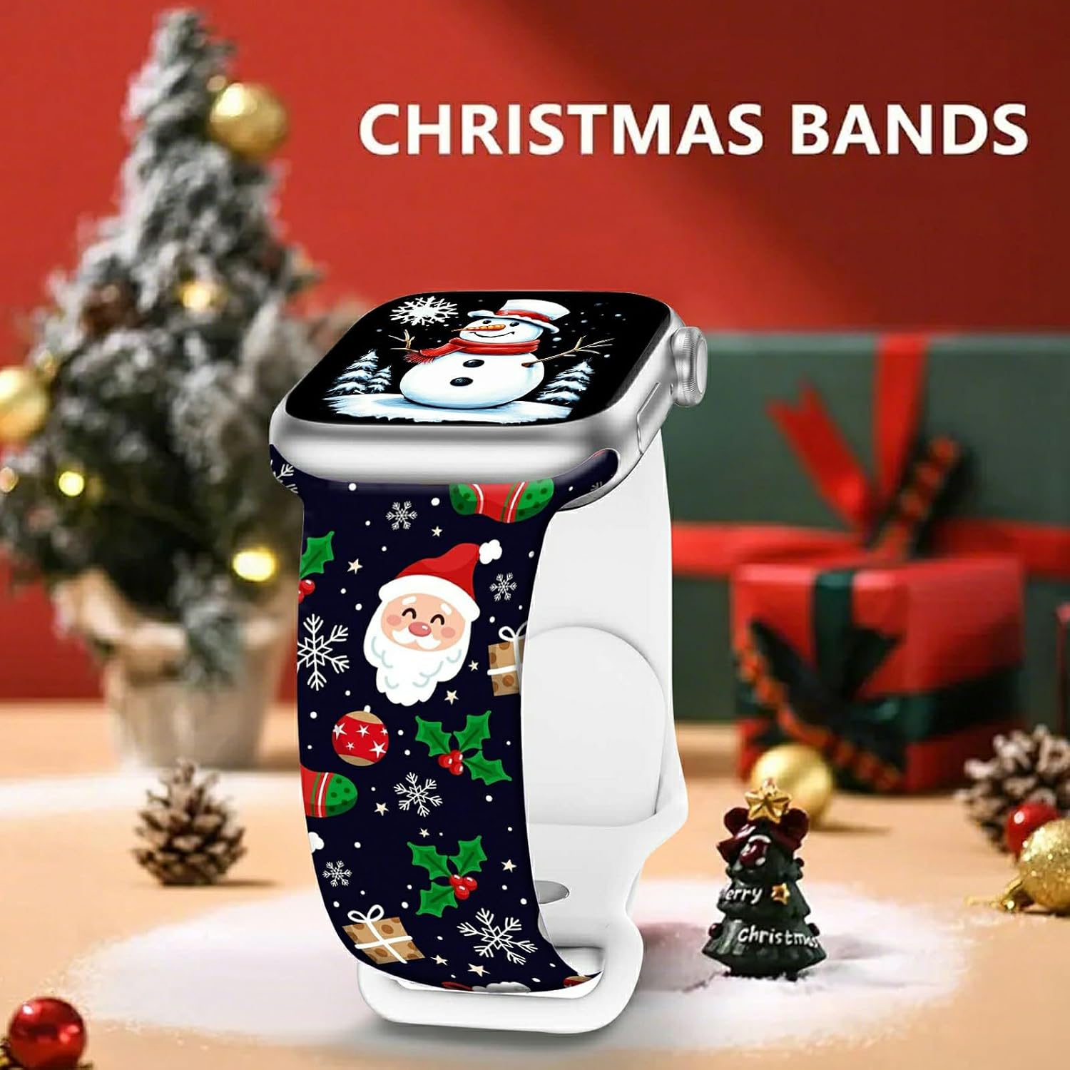 Holiday Gifts Watch Bands for Women Men Funny Compatible with Apple Watch image 4
