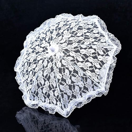 Miniatura 2 de Ochine Paraguas de encaje blanco sombrilla de encaje blanco paraguas paraguas vintage boda boda paraguas foto paraguas paraguas paraguas pequeño