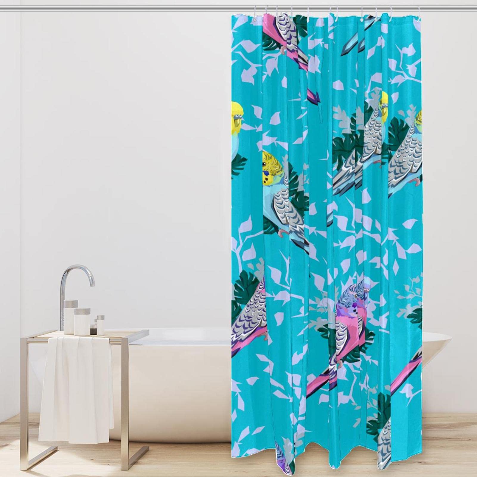 Tenda da doccia con ghepardo e animali selvatici, decorazione da