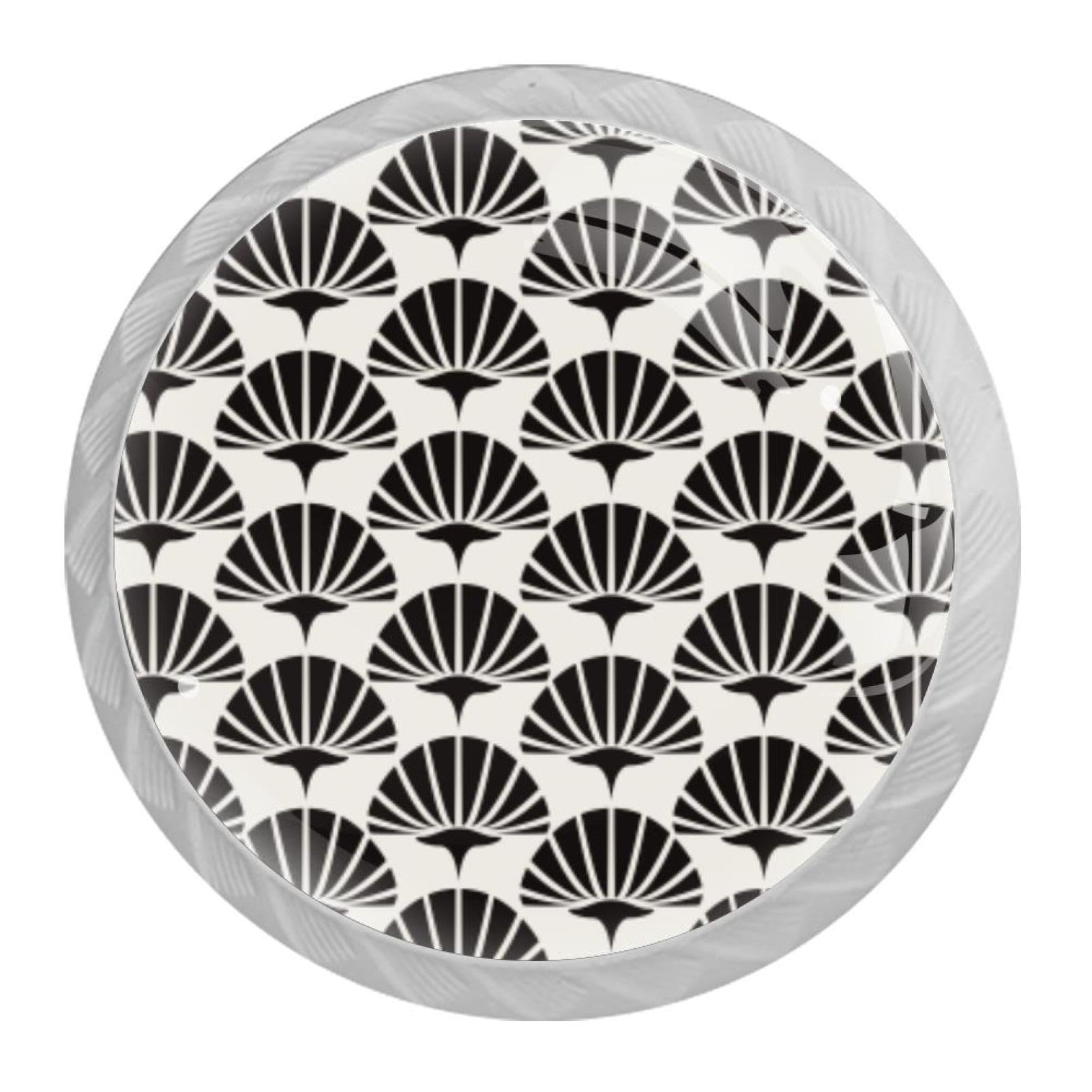 Tqmspg Multi14 4 Pieces Drawer Pulls Fan Patterns Door Knobs Dresser Handles For Kitchen Wardrobe Cupboard Hardware Furniture