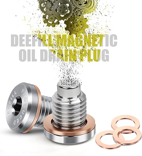 Miniatura 2 de Tapón magnético de drenaje de aceite de motor de acero inoxidable con arandela de cobre para CR250 CR480, Polaris RZR Sportsman Ranger Scrambler,