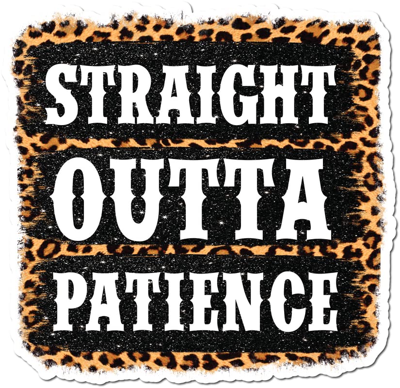 Lot de 2 autocollants Straight Outta Patience de 12,7 cm FBAS11152