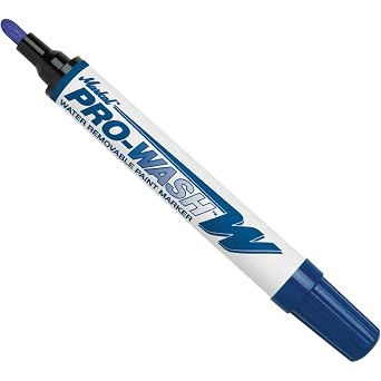 Markal Pro-Wash Detergent Removable Paint Marker with Real Paint, Blue Pack of 12
