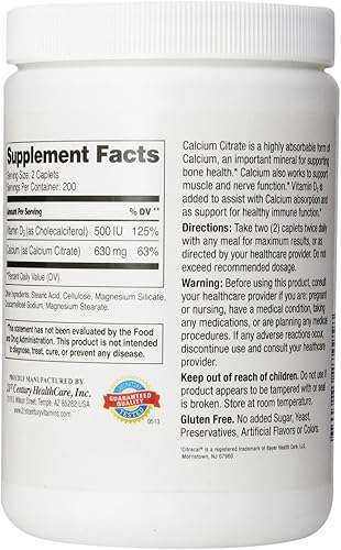 Miniatura 2 de 21st Century Cápsulas de citrato de calcio más D máximo, 400 unidades (paquete de 2)