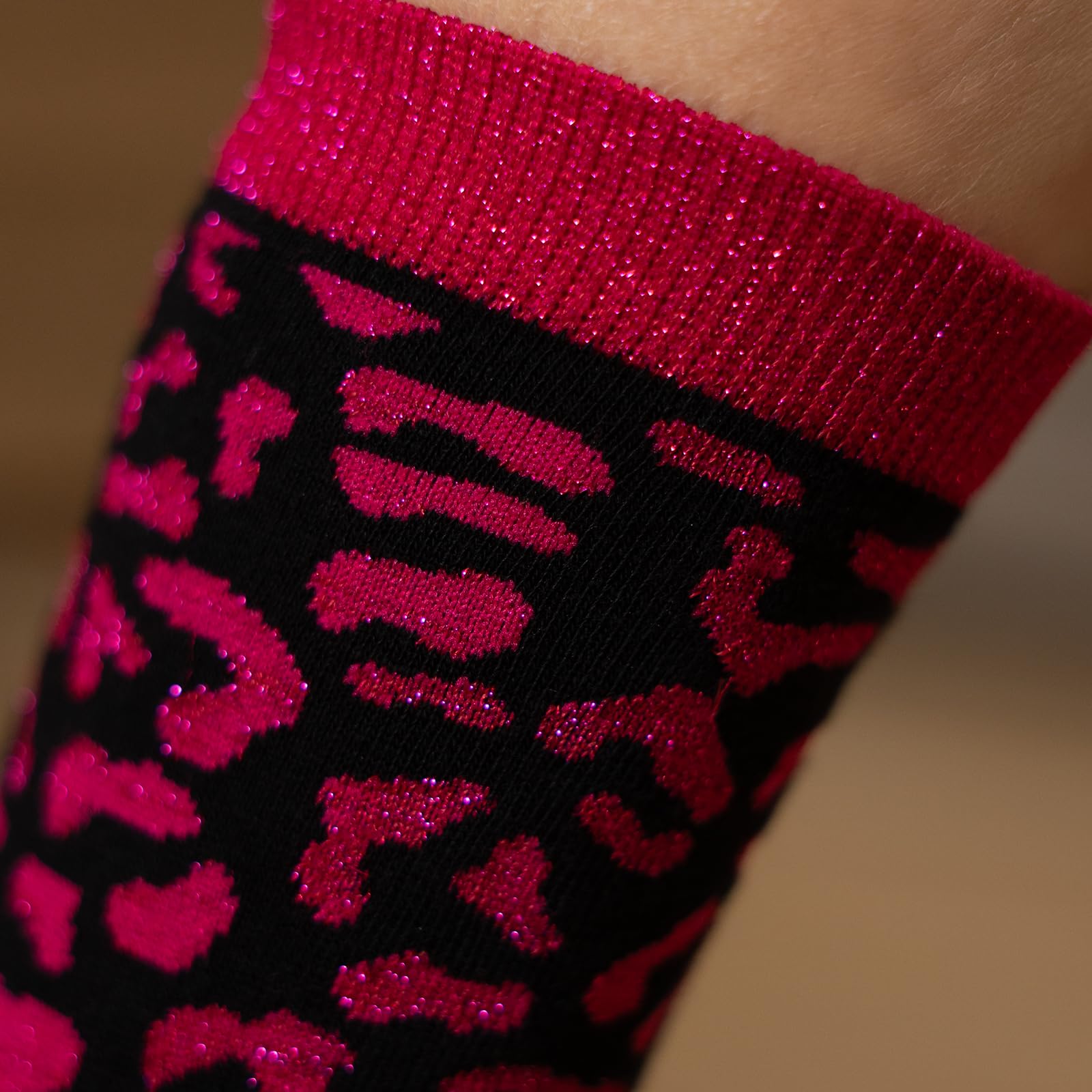 soxo Lampart Skarpetki Damskie Na Prezent Skarpety Dla Kobiet Śmieszne W Pudełku Zwierzęcy Wzór Leopard 3 Pary 35-40