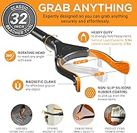 Vista 4 de Ezpik Herramienta de agarre plegable de 32 pulgadas para personas mayores, herramienta de agarre para ancianos, herramienta de alcance resistente