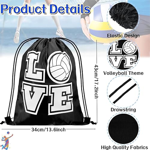 Miniatura 5 de Juego de 6 rodilleras de voleibol, accesorios de voleibol, mangas para brazos de voleibol con orificio para el pulgar, banda para el sudor,