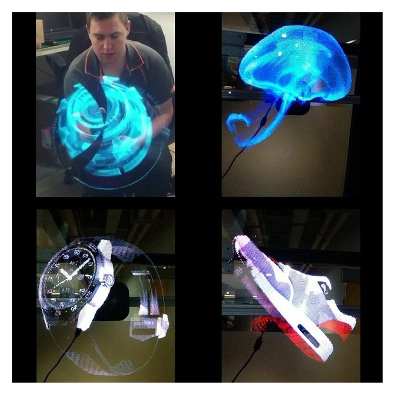 Holograficzny wentylator 3D Holograficzna maszyna reklamowa naga Ekran wentylatora 3D 52 cm WiFi. mobilny Aplikacja KONTROLA Dekoracje do obrotowej wyobraźni
