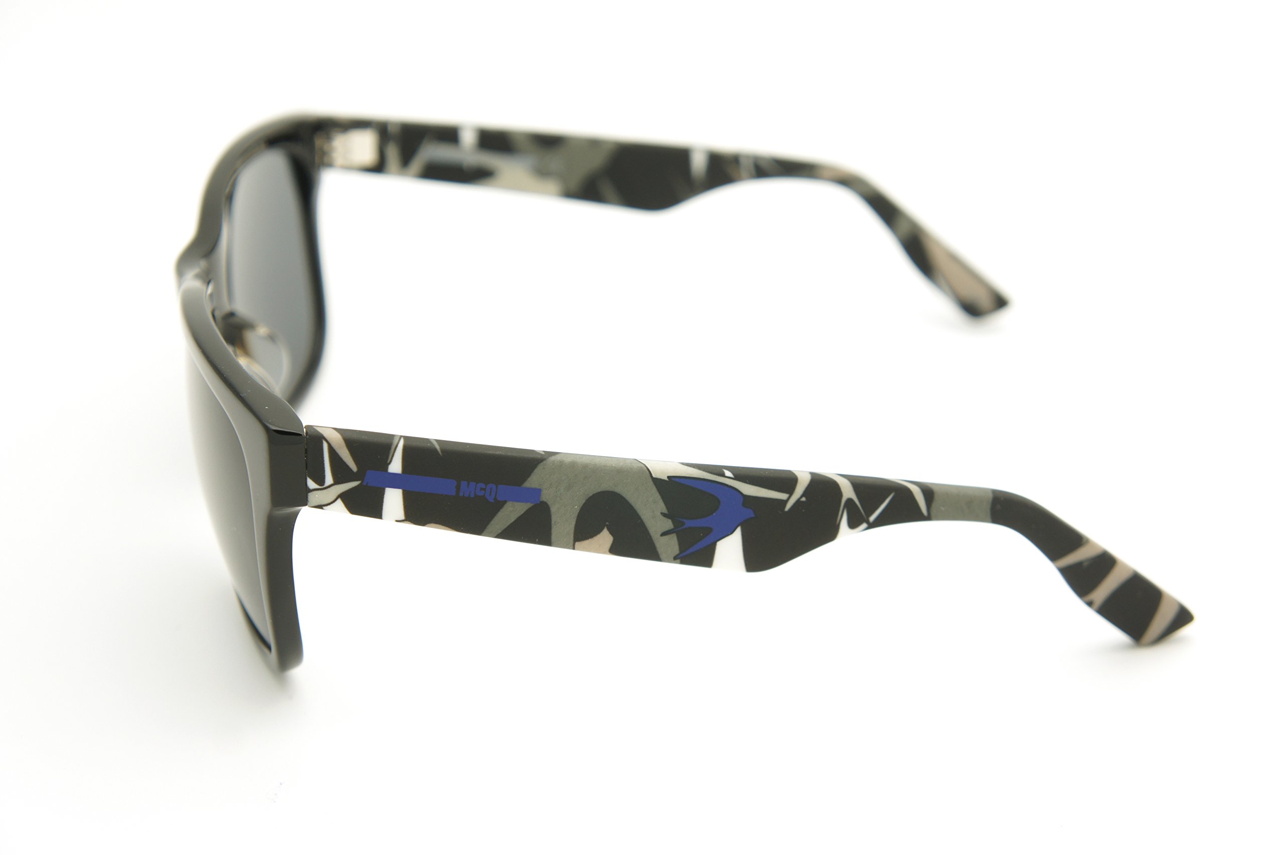 McQ - Alexander McQueen Sunglasses fit bridge 0018SA 0018 MQ0018SA (shiny black other/smoke lens, one color)