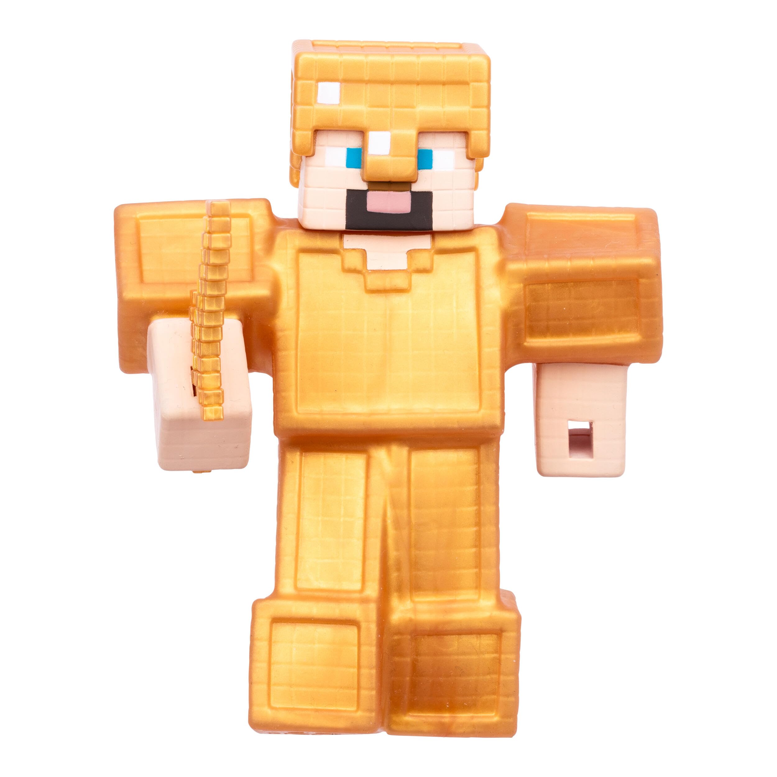 Goo Jitzu Minecraft Stretchy Characters, Steve With Gold Armor & Sword, Super Squishy Goo Filling With Hidden Gold Piece Inside