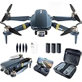 2650 ft Long Range Super Endurance Foldable Drone with Camera for Beginners–60+ min Flight Time, WiFi FPV Quadcopter with 4K HD Camera, Brushless Motor, Auto Hover, Follow Me (3 Batteries)