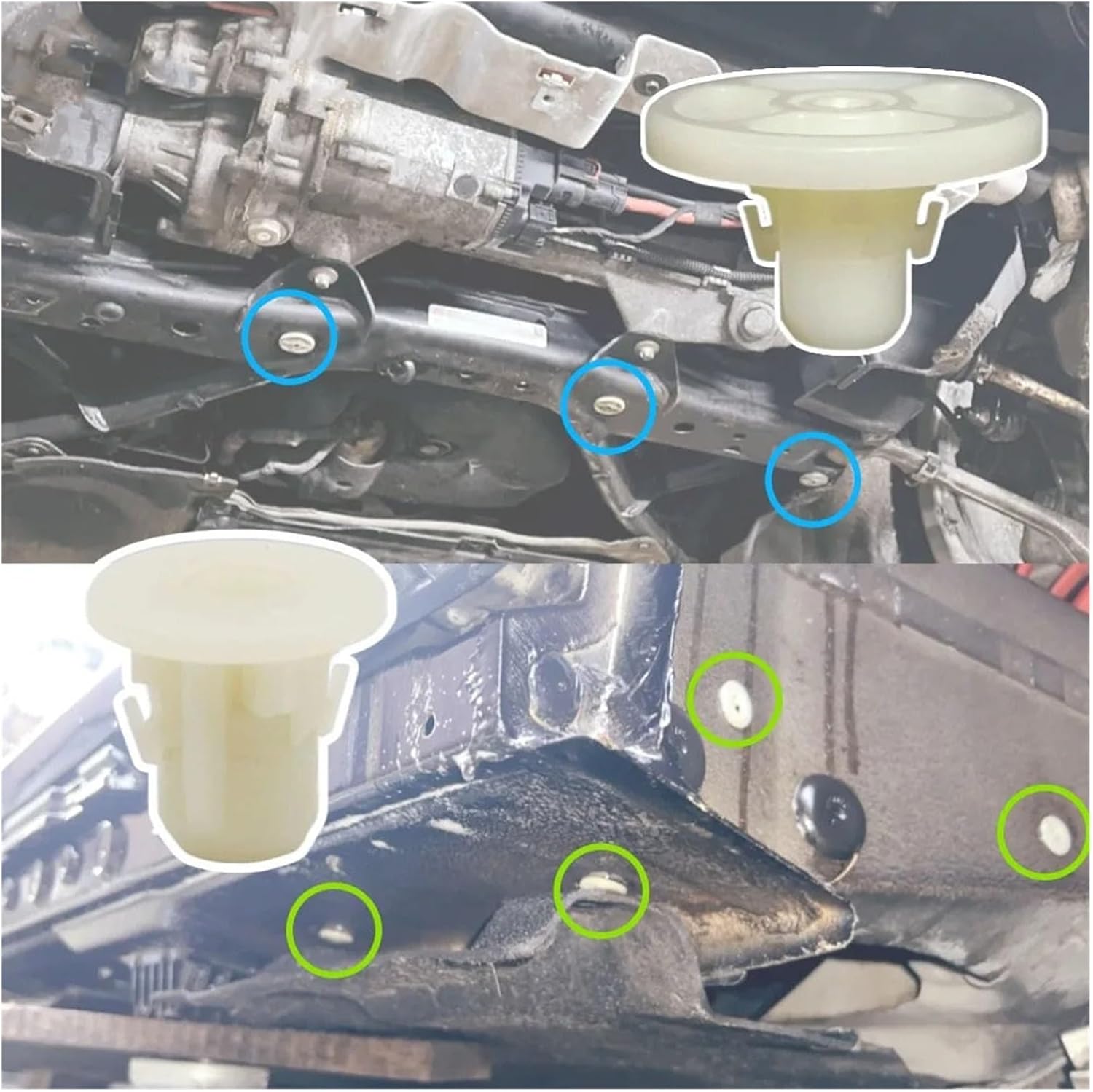 20PCS OE 07147306224， 07147201307 Skid Plate Under Cover Grommet Fenders Liner Splash Shield Nut(07147201307 20PCS)