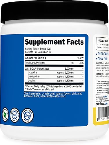 Vista 72 de Nutricost BCAA Polvo 2:1:1