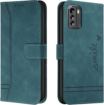 Case for Nokia G60 PU Leather Mobile Phone Case Flip Protective Case Compatible with Nokia G60 with Card Slot & Kickstand Green