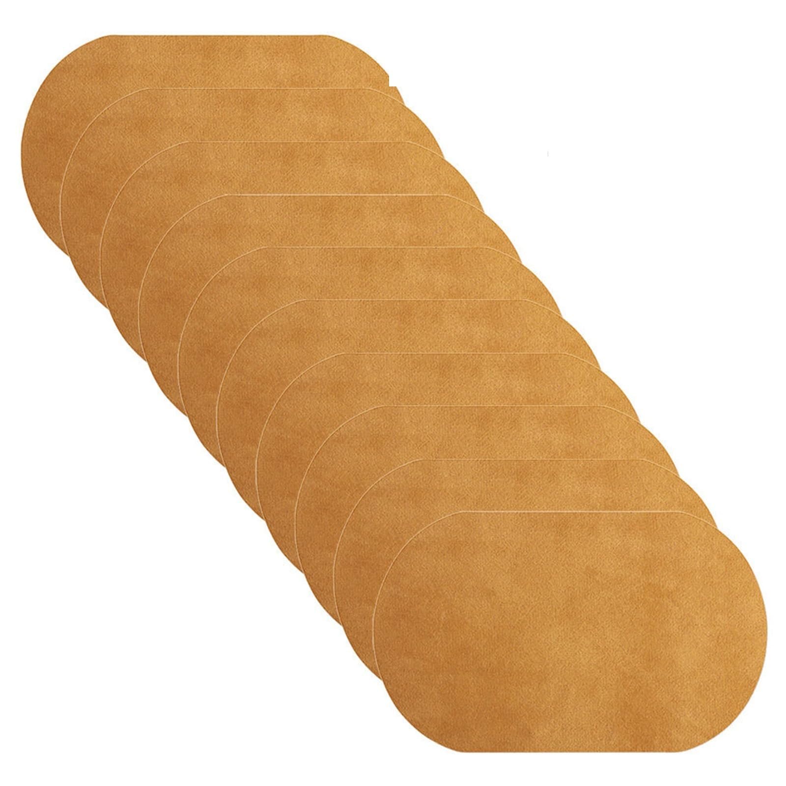Parches Para Ropa 10 Parches Termoadhesivos Ovalados De Gamuza For Reparar Codos Y Rodillas, For Vaqueros Chaquetas(Turmeric 10pcs)