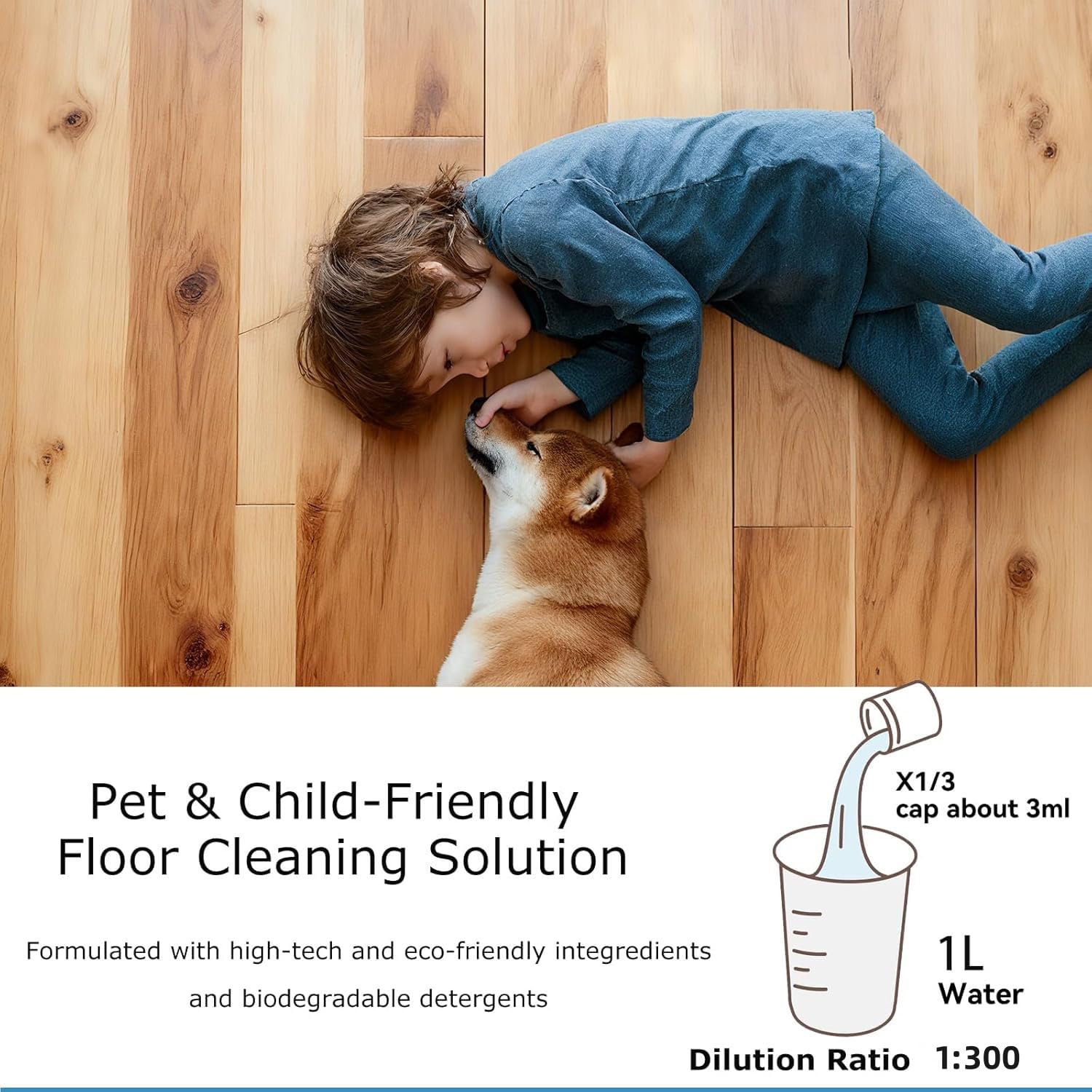 Detergente concentrato per pavimenti 2 x 480 ml, pH neutro per robot lavapavimenti e robot aspirapolvere, compatibile con Roborock, senza striature e senza schiuma, diluibile in 1:300