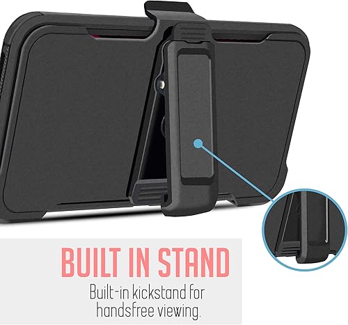 Miniatura 8 de jackpot wireless Funda para T-Mobile Revvl 6 Pro 5G, funda para teléfono con protector de pantalla integrado, clip giratorio para cinturón,