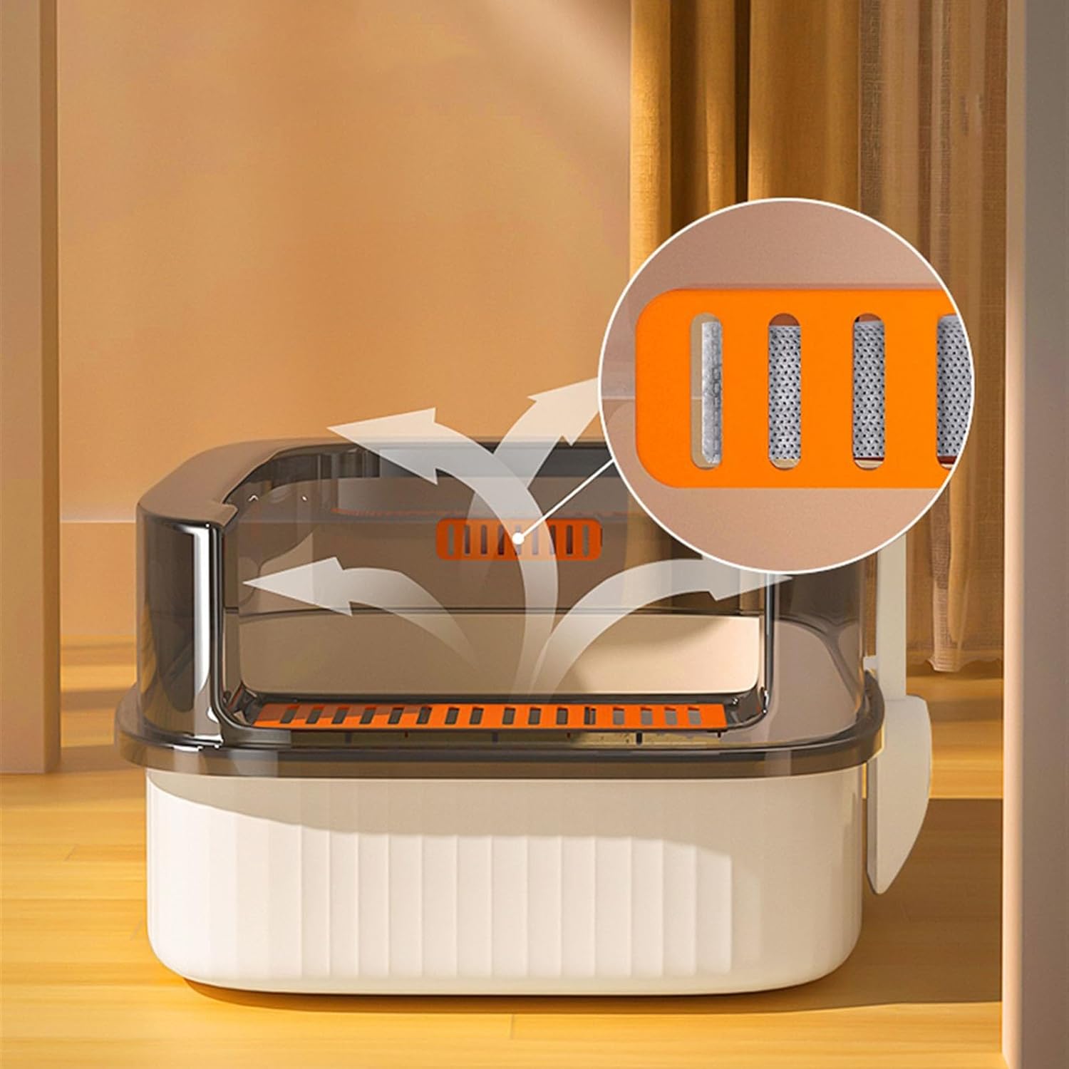 Litterbox Sifting Cat Litter Box with Scoop for Kittens, Open Litter Box with High Sides, Small Pet Toilet Travel Litter Pan for Kitty and Thiny Cats Cat Litter Tray(Green)