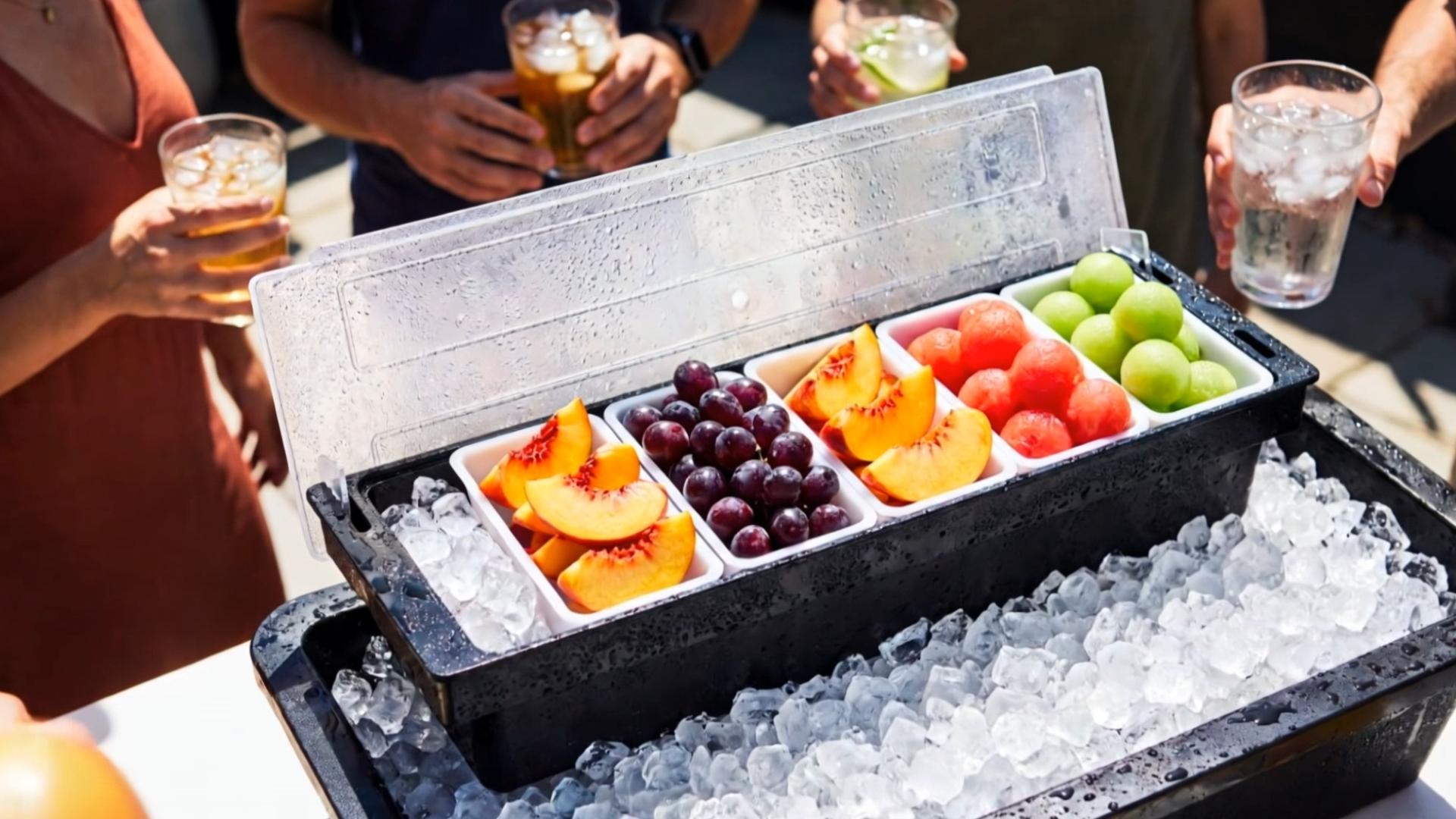 Amazon.com | 2 Pcs Bar Fruit Caddy with Lid Salad Condiment Server
