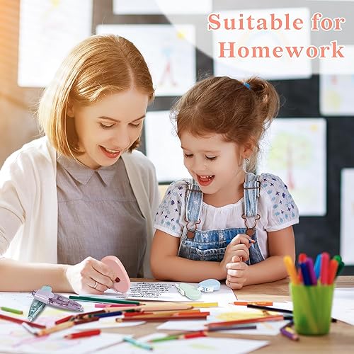 Miniatura 7 de Temiary 12 cintas blancas lindas para correcciones instantáneas, cinta de corrección estética de secado rápido para escribir, diario, estudiantes,