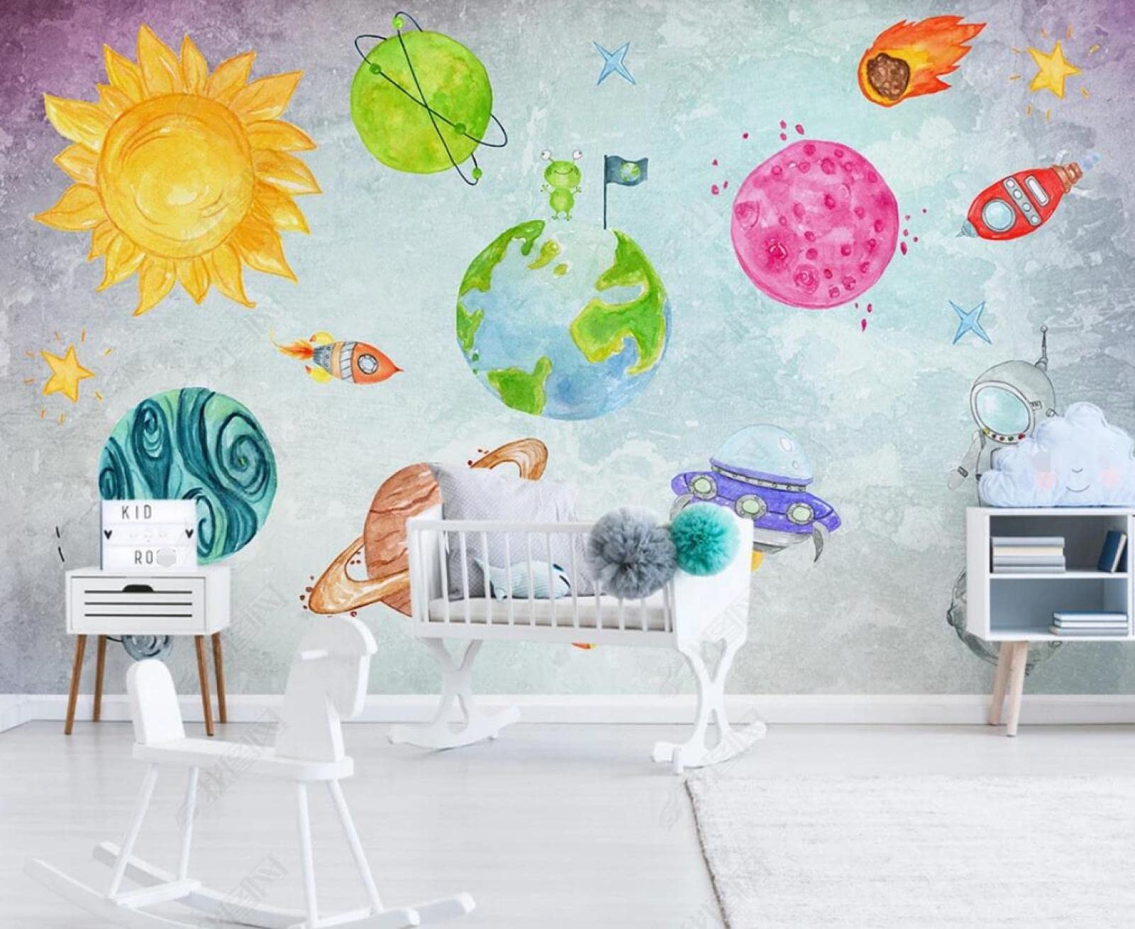 Papel Pintado 3D Cosmos Espacial Fotomurales 3D Tv Fondo Pared Dormitorio Murales Papel Tapiz Moderno