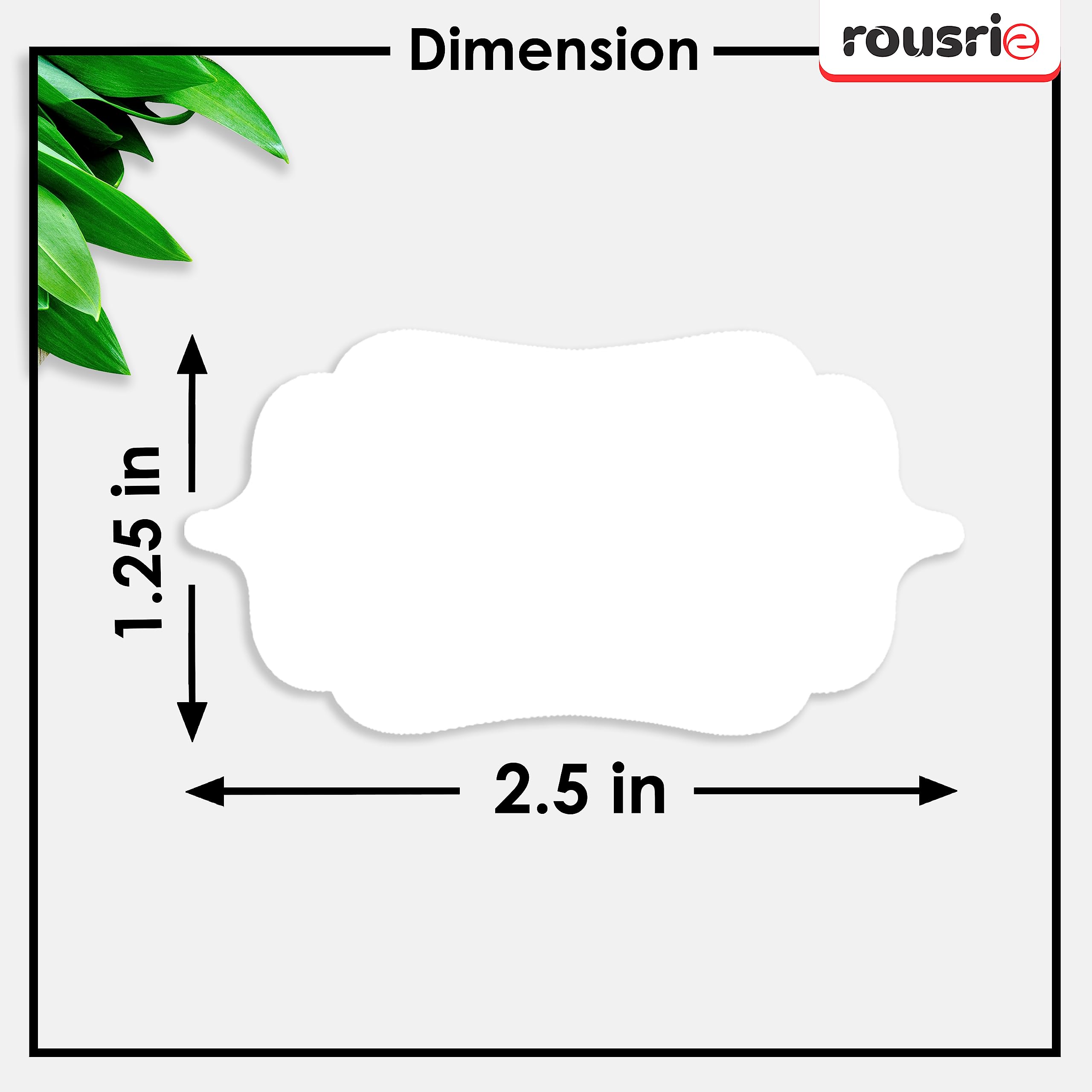 ROUSRIE Pack of 84 Reusable Waterproof White Same Shapes Mason Jars Labels Kitchen Pantry Spice Jars Glass Bottles – Best Stickers & Organizing Label with Black Marker 3