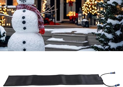 Miniatura 4 de TOPINCN Tapete calefactable para derretir la nieve, tapete eléctrico para derretir nieve al aire libre, tapete calefactado al aire libre para
