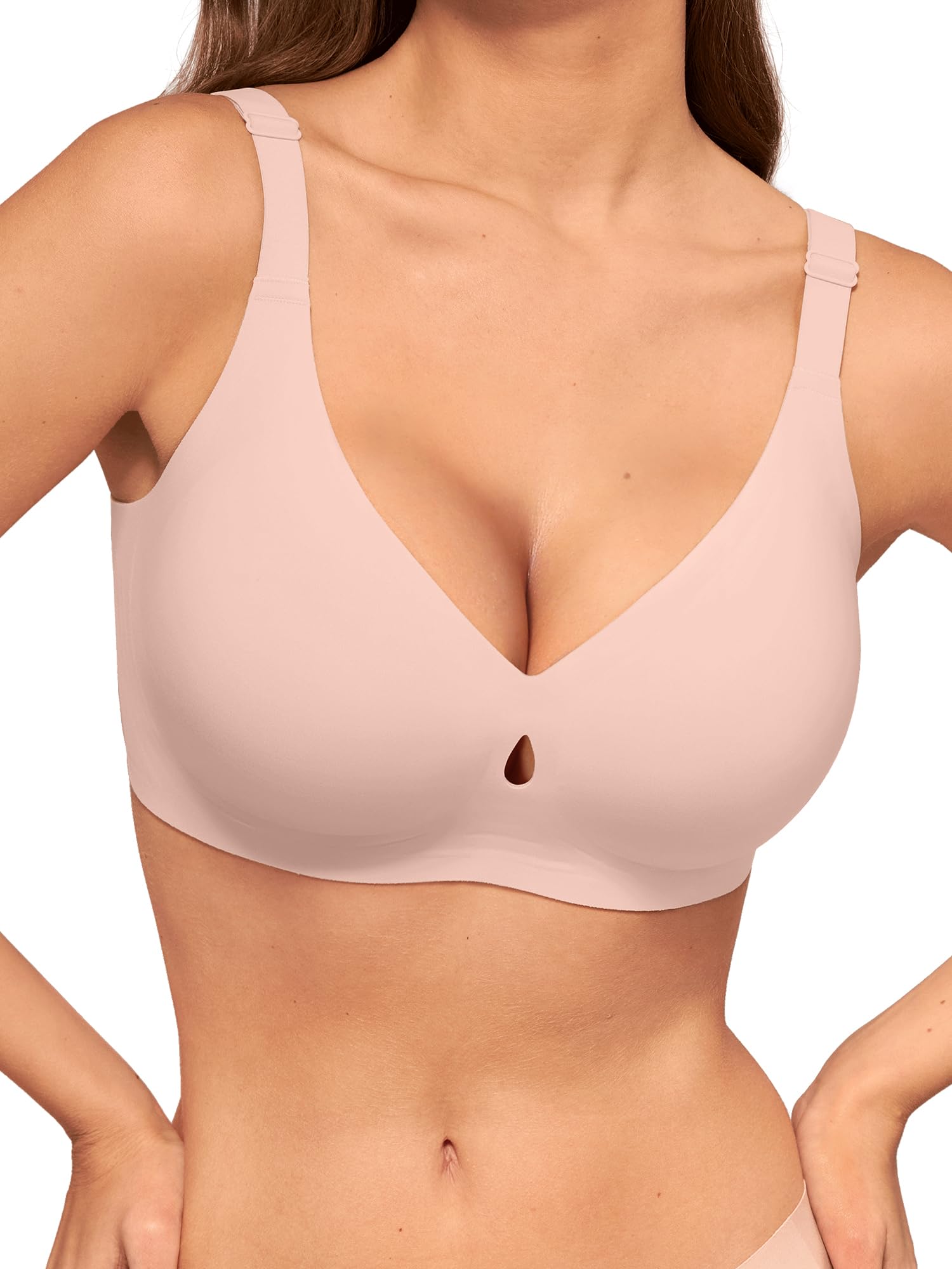 LUCKMEEY Bras for Women No Underwire Wireless Bras - Seamless Push Up Full Coverage Bralettes Comfortable Everyday Bra