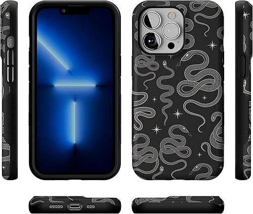 Vista 908 de Casely iPhone 13 Pro Case Compatible with MagSafe Blue Marble Case